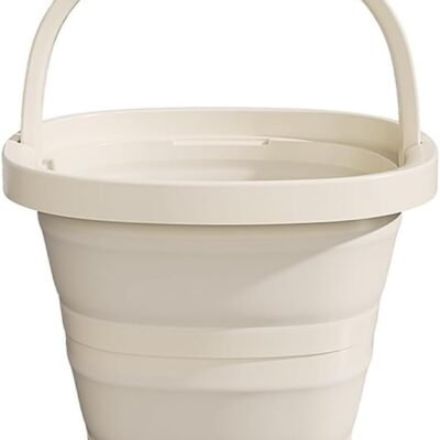 2.6 Gallon (10L) Collapsible Bucket, Large Capacity, Portable Foldable Water Pail for Outdoor Garden Cleaning, Car Washing, Camping, Fishing